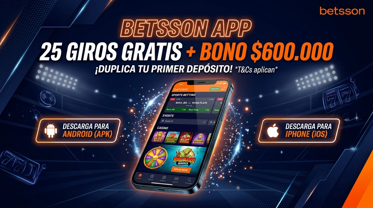Betsson App oficial en Argentina: descarga para Android APK e iPhone iOS con 25 giros gratis