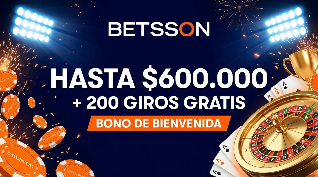 Betsson Argentina: bono de bienvenida 100% hasta $600.000 más 200 giros gratis